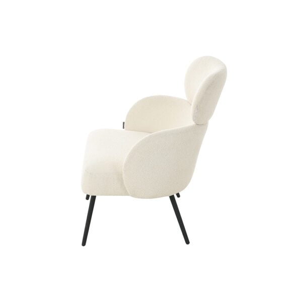 JUDE White Lounge Chair - Image 3